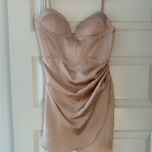 Zara party Satin Strapless Dress